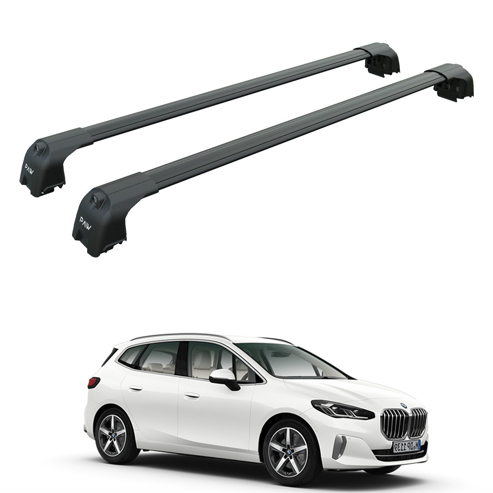 For Bmw 2 Active Tourer F46 2022-2025 Roof Rack Cross Bars Flush Rail Black