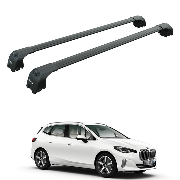 For Bmw 2 Active Tourer (U06) 2022-2025 Roof Rack Cross Bars Flush Rail, Black