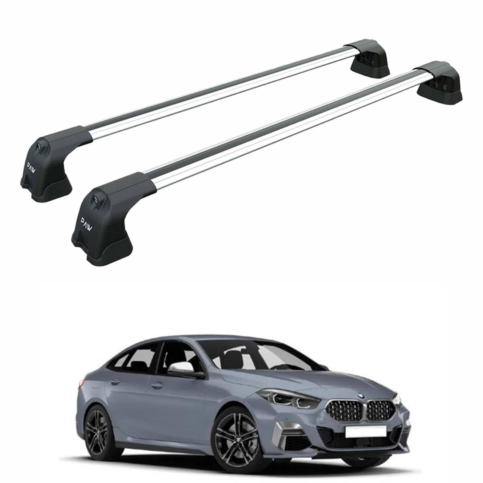For Bmw 2 Gran Coupe F44 2020-2025 Roof Rack Cross Bars Fix Point Silver