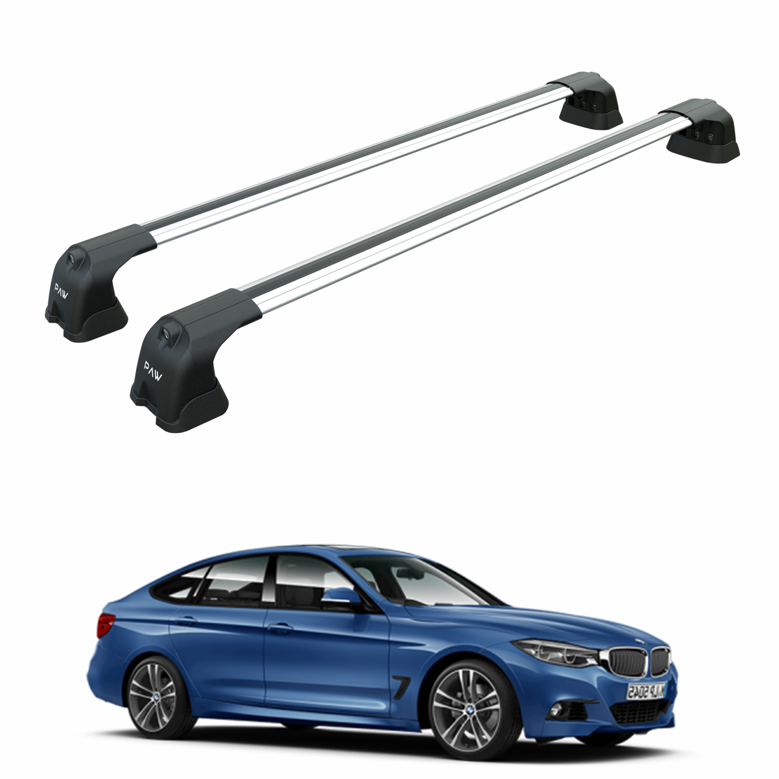 For Bmw 3 GT F34 2013-2019 Roof Rack Cross Bars Fix Point Silver