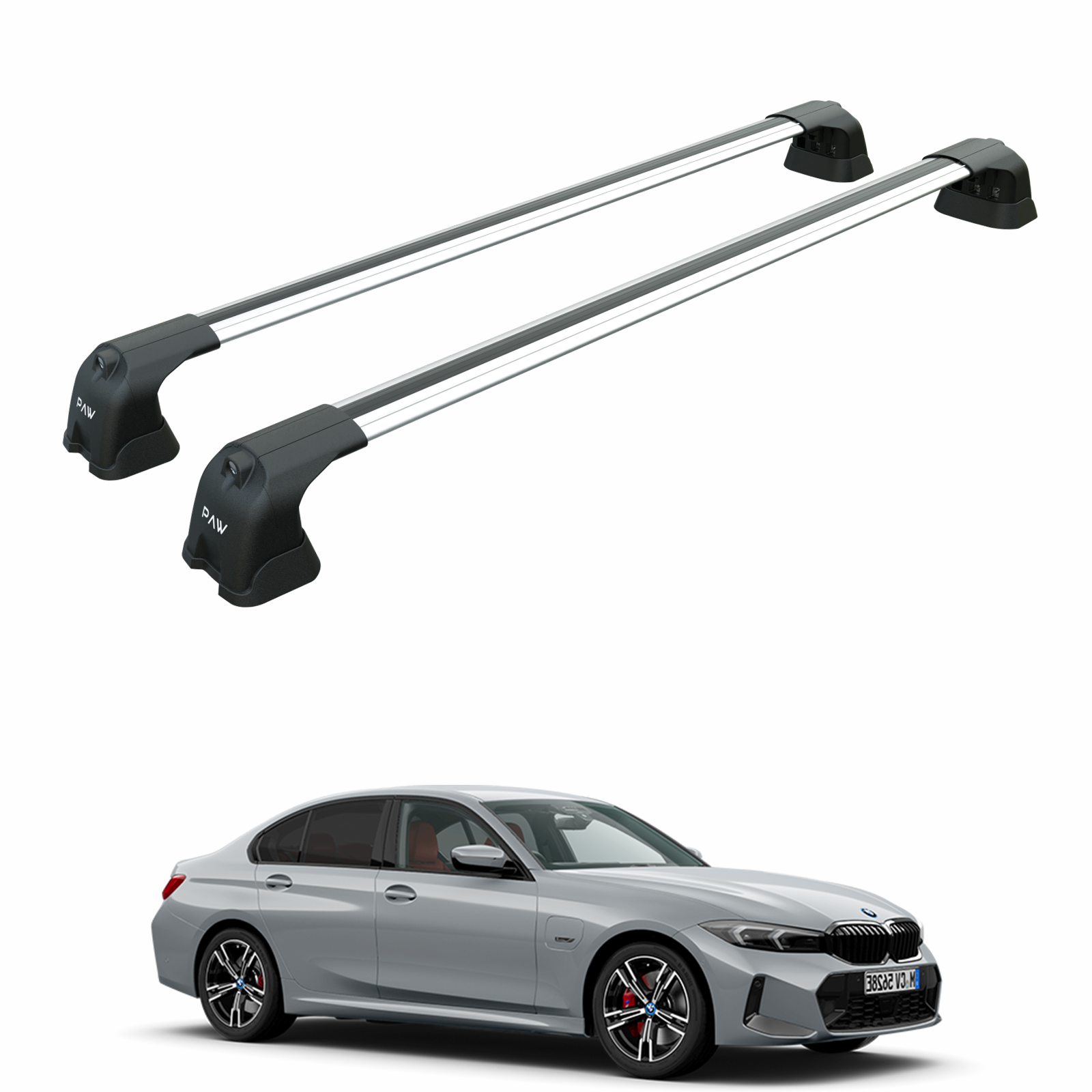 For Bmw 3 Sedan G20 2018-2025 Roof Rack Cross Bars Fix Point Silver