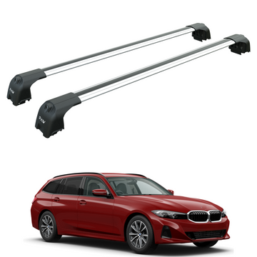 For Bmw 3 Touring (G21) | 2019-2025 Roof Rack Cross Bars Flush Rail, Silver