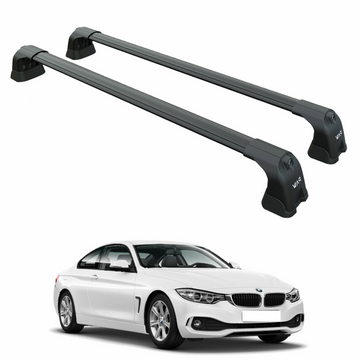 For Bmw 4 Series Coupe (F32) 2013-2020 Roof Rack Cross Bars Fix Point, Black