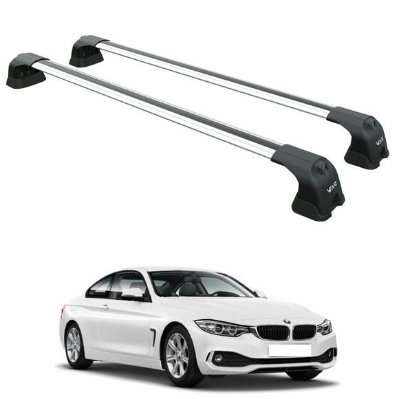 For Bmw 4 Series Coupe (F32) 2013-2020 Roof Rack Cross Bars Fix Point, Silver