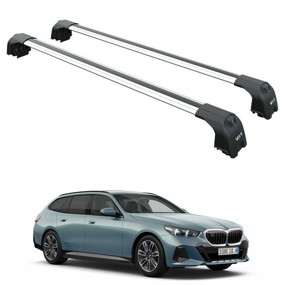 i5 Touring/Wagon G61 2024-Up silver roof rack cross bars for flush rail vehicles