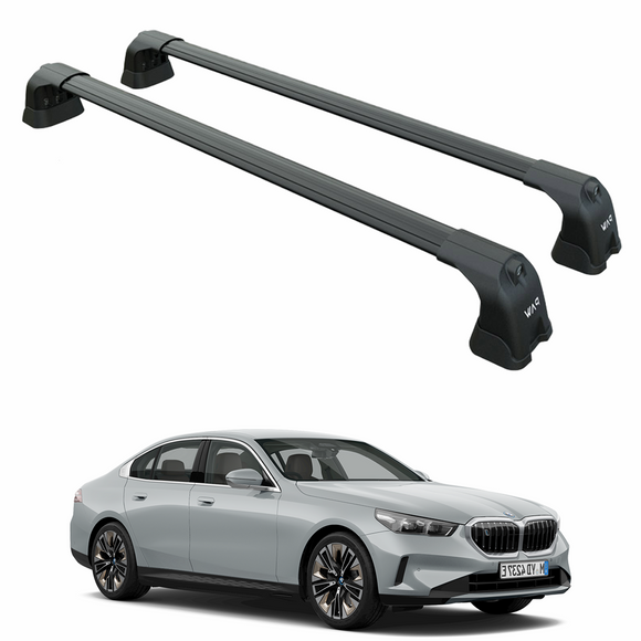 For Bmw i5 (G60) 2023-2025 Roof Rack Cross Bars Fix Point Alu Black