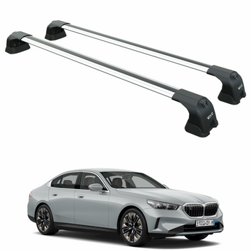 For Bmw i5 (G60) 2023-2025 Roof Rack Cross Bars Fix Point Alu Silver