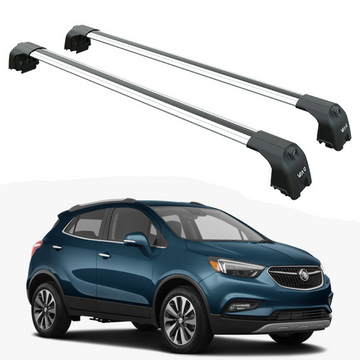 For Buick Encore 1st Gen (2012-2019) Roof Rack Cross Bars Flush Rails, Silver