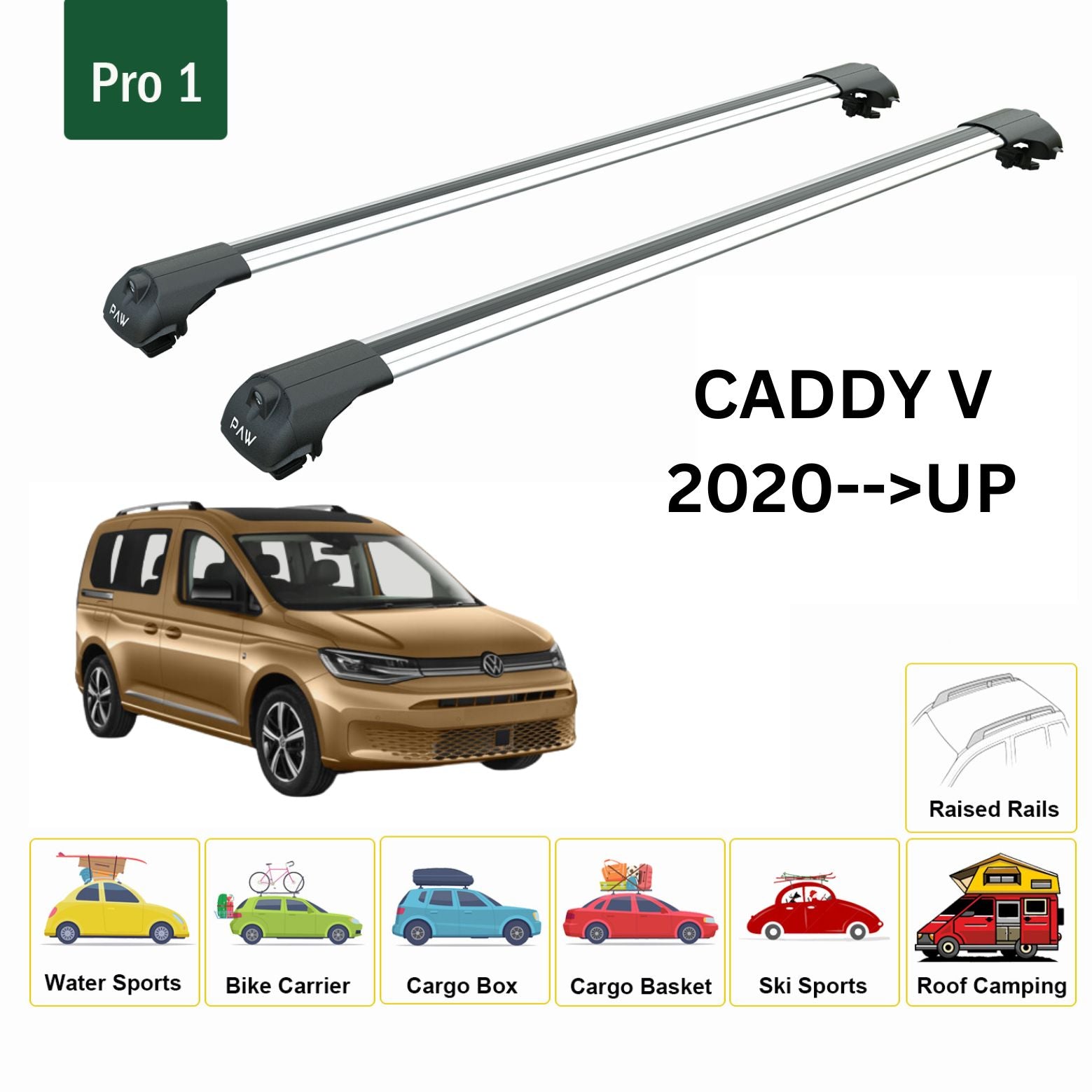 Volkswagen caddy best sale roof rack