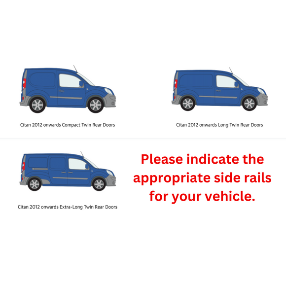 For Mercedes Citan 2012-2021 Roof Side Rails Ultimate Style Alu Silver