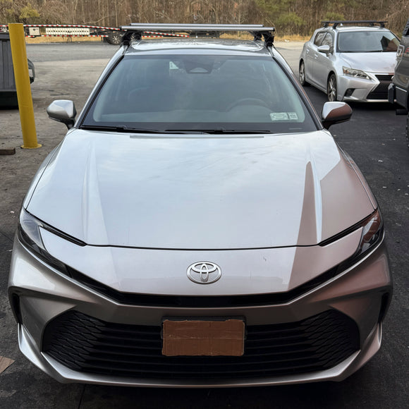 Vehicle-specific aluminum roof rack cross bars for normal roof vehicles