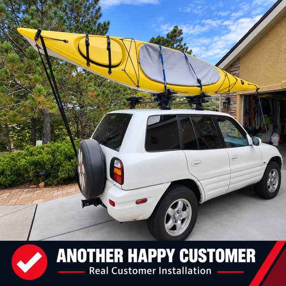 For Toyota RAV4 (XA10) 1994-2006 Roof Rack Cross Bars Fix Pro, Black