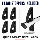 For Ford Transit (2000-2014) Roof Rack Carrier Cross Bars Aluminum, Black 3 Qty-8
