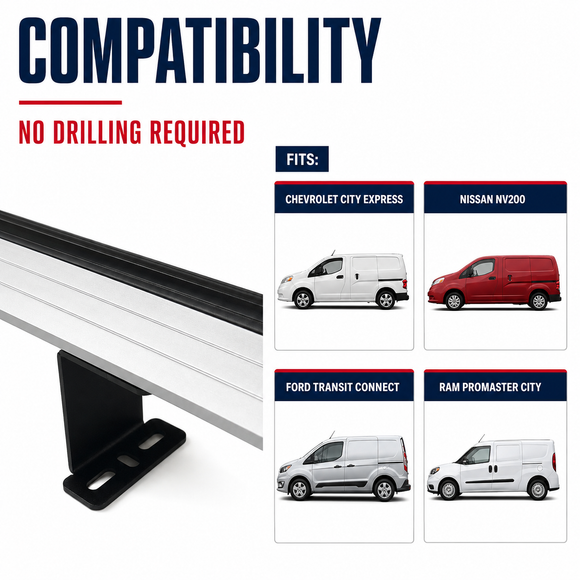 For Ram Promaster City 2015-2022 Ladder Roof Racks Cross Bars Carrier, 2 Qty