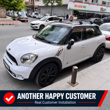 For MINI Countryman 1st Gen R60 2010-2016 Roof Rack Cross Bars Flush Rail Silver - 0