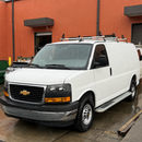 Chevrolet Express Van 1996-Up Van Roof Rack Cross Bars - 3Qty T-Slot Aluminum Bars (Silver), Rain Gutter Mount, No Drilling, 4 Load Stops, for Work & Recreation-6