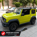 Für Suzuki Jimny 3 ab Baujahr 2019, Dachträgersystem, Träger, Querträger, Aluminium, abschließbar, hochwertige Metallhalterung mit Regenrinnen, Schwarz-2