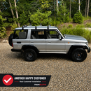 For Toyota Land Cruiser J70 Roof Rack Cross Bars T-Slot Aluminum, Rain Gutter Mount, No Drill | Black-2