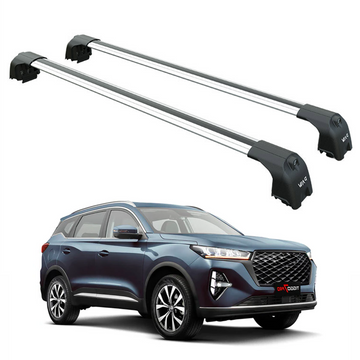 For Chery Tiggo 7 Pro 2022-2025 Aluminium Cross Bar, Roof Rack System, Flush Rail, Silver