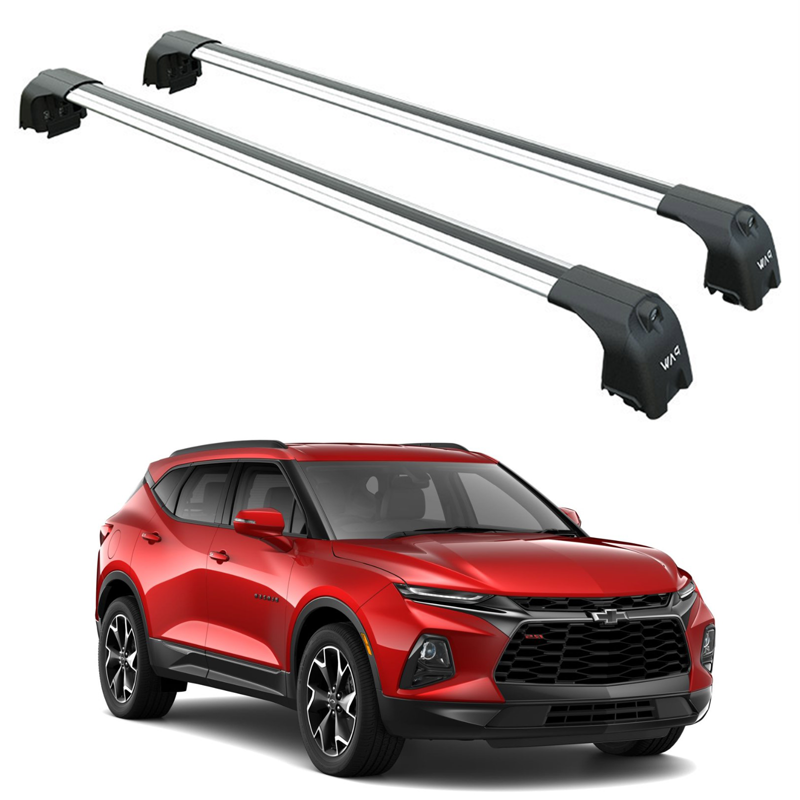For Chevrolet Blazer 2019-2025 Roof Rack Cross Bars Metal Bracket Flush Rail Silver