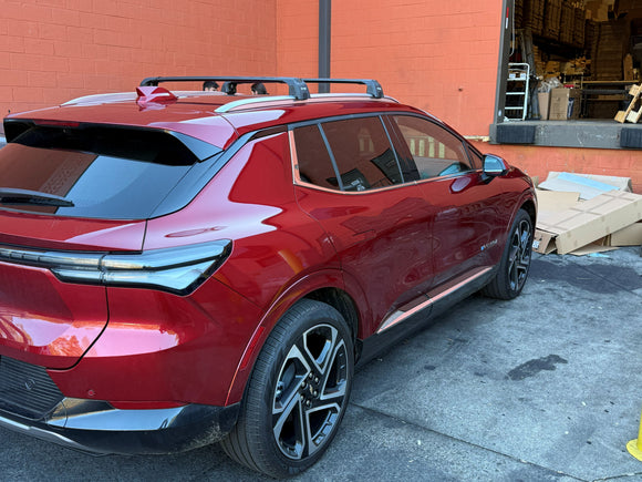 For Chevrolet Equinox EV (2023-2025) Roof Rack Cross Bars, Flush Rail, Silver