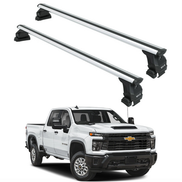 For Chevrolet Silverado 2500 HD 4Gen (2020-2025) Roof Rack Cross Bars Normal Roof, Silver