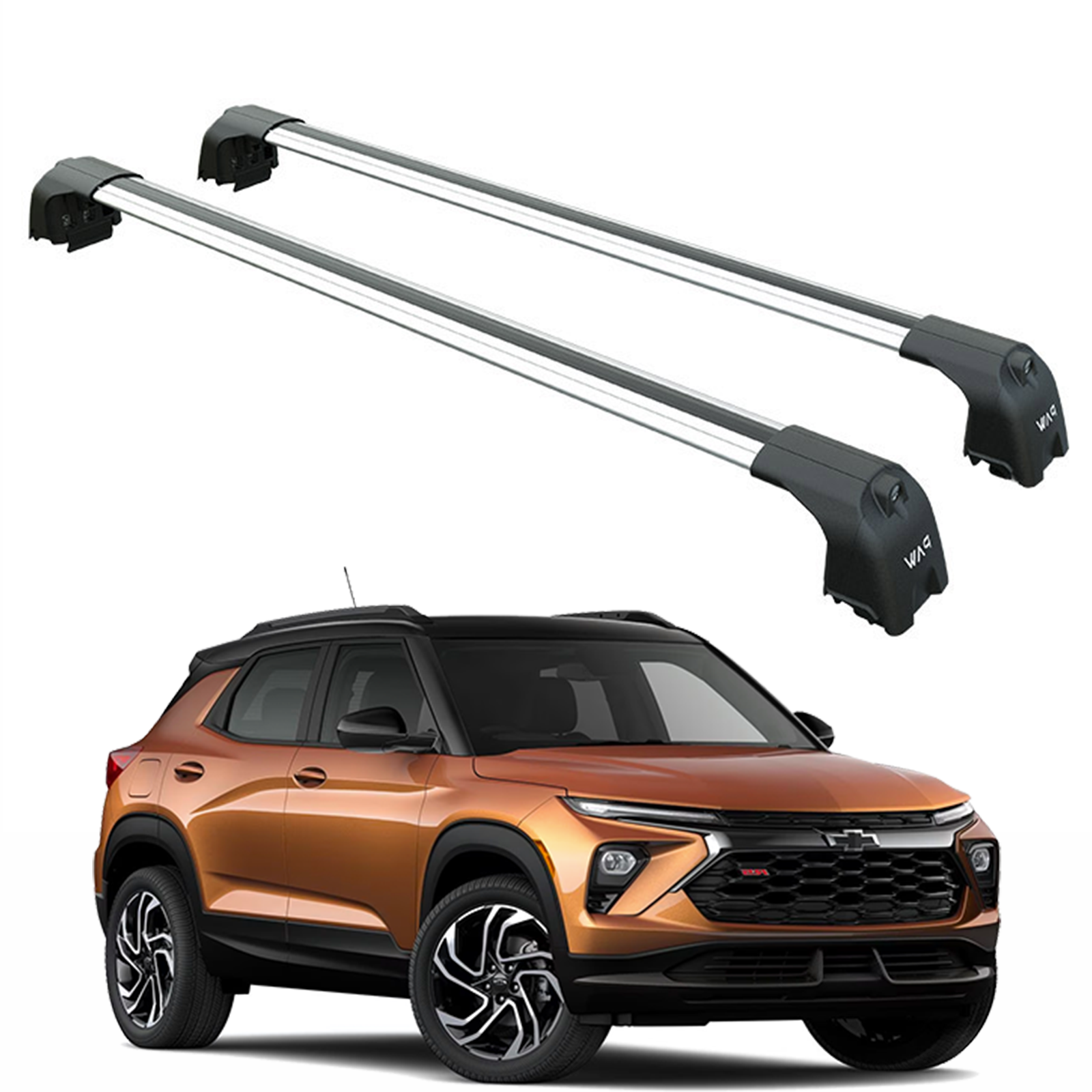 For Chevrolet Trailblazer 2021-2025 Roof Rack Cross Bars Flush Rail Alu Silver
