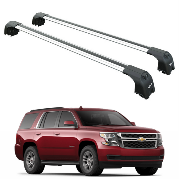 For Chevrolet Tahoe 4 (2014-2020) Roof Rack Cross Bars Flush Rail, Silver