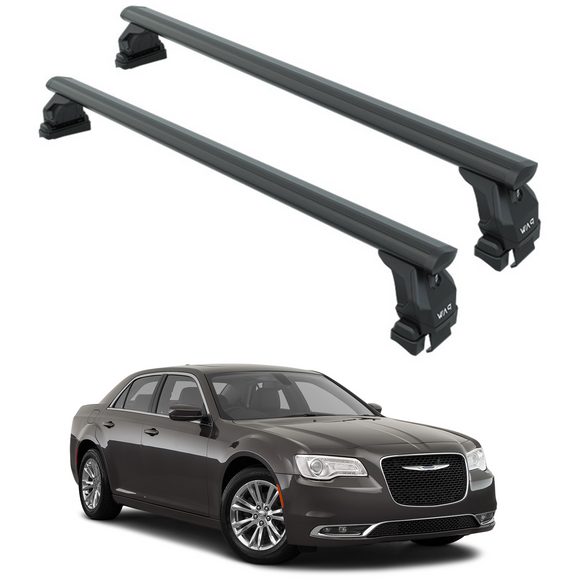 For Chrysler 300 2013-2023 Roof Rack System, Aluminium Cross Bar, Lockable, Black