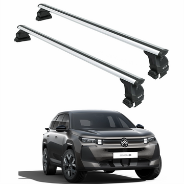 For Citroen C5 Aircross (2025- Up) Roof Rack System Cross Bars - Aluminum Lockable - Silver