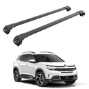 Für Citroen C5 Aircross 2018-Up Dachträgersystem, Aluminium-Querstange, Metallhalterung, abschließbar, Schwarz-1