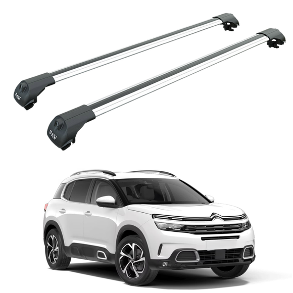 For Citroen C5 Aircross 2018-2025 Roof Rack Cross Bars Raised Rail Silver