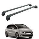 Abschließbarer Dachträger aus Aluminium für Fahrzeuge mit Standarddach für Citroen C4 Grand Picasso MPV ab 2013 Toros Pro 2 Schwarz-1