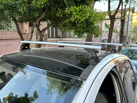 Für Toyota Tacoma 2016-Up Dachträger Querträger Metallhalterung Normales Dach Alu Schwarz