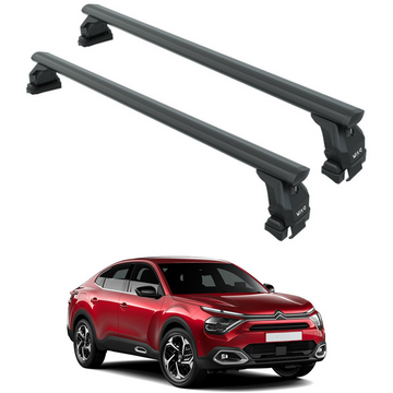 For Citroën C4X 2022-2025 Roof Rack System, Aluminum Cross Bar, Normal Roof, Black