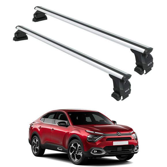 For Citroën C4X 2022-2025 Roof Rack System, Aluminum Cross Bar, Normal Roof, Silver