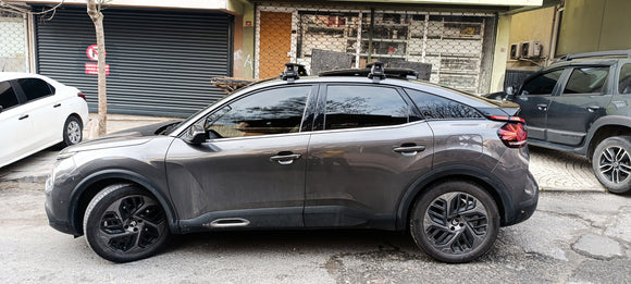 444. Kompatibel mit abschließbaren Aluminium-Dachträgern für Fahrzeuge mit Standarddach Toros Pro 4 Black