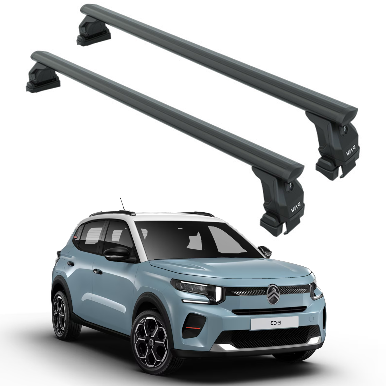 For Citroen C3 2024-2025 Roof Rack Cross Bars Normal Roof Black