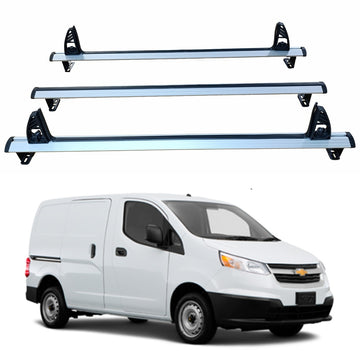 For Chevrolet City Express 2014-Up Ladder Roof Racks Cross Bars Carrier Alu 3 Qty