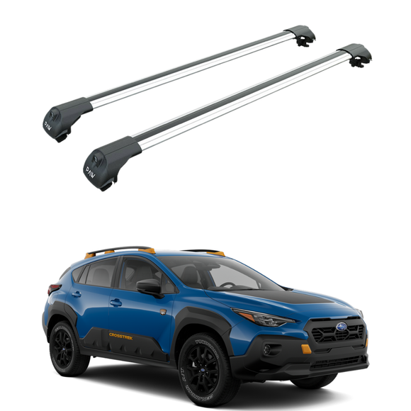 Compatible with Subaru Crosstrek Wilderness Gen3 2024-2026 Roof Rack Crossbars Silver