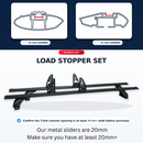 T-Slot Load Stops for Truck Crossbars, 4-Pack Adjustable Hard Plastic Cargo Stoppers for Ladders, Kayaks, Lumber and More, Compatible with Most T-Slot Roof Rack and Bed Rack Systems-3