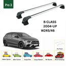 Für Mercedes B-Klasse W247 Dachträger Querträger Reling Top Träger Alu Fix Point Pro 3 Schwarz-2