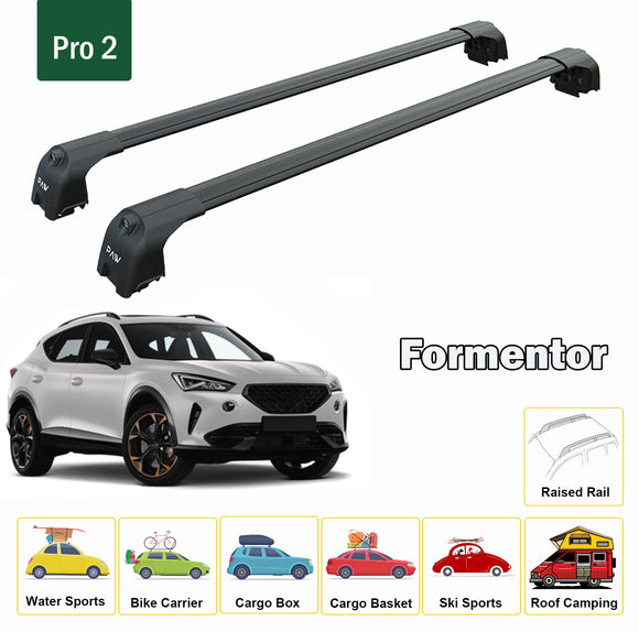 For Cupra Formentor 2021-2025 Roof Rack System, Aluminium Cross Bar, Black