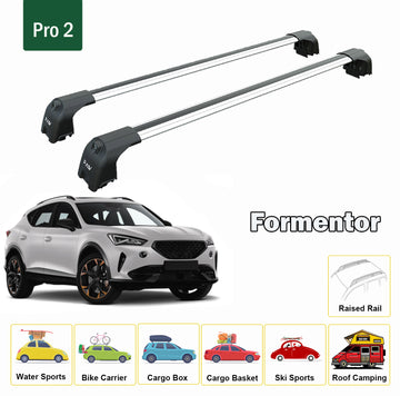 For Cupra Formentor 2021-2025 Roof Rack System, Aluminium Cross Bar, Silver - 0
