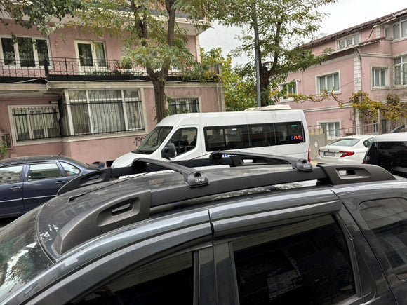 Für Dacia Duster 2014–2017 Dachträgersystem, Aluminium-Querstange, Metallhalterung, abschließbar, Schwarz