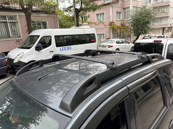 Für Dacia Duster 2014–2017 Dachträgersystem, Aluminium-Querstange, Metallhalterung, abschließbar, Schwarz