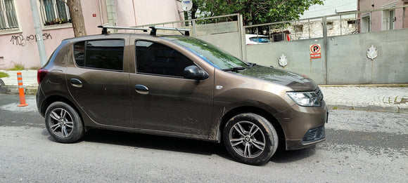 333. Kompatibel mit abschließbaren Aluminium-Dachträgern für Fahrzeuge mit Standarddach Toros Pro 3 Silver