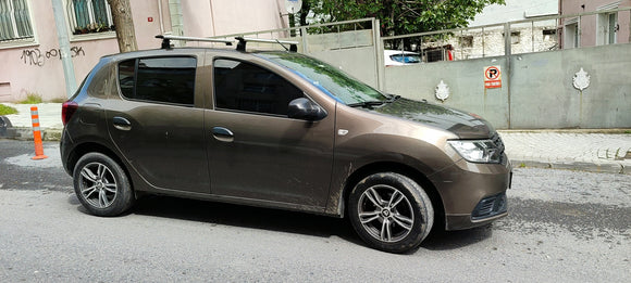 333. Kompatibel mit abschließbaren Aluminium-Dachträgern für Fahrzeuge mit Standarddach Toros Pro 3 Silver