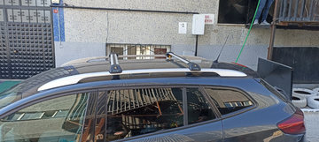 For Hyundai Tucson 2010-2015 Roof Rack Cross Bars Raised Raii, Silver - 0