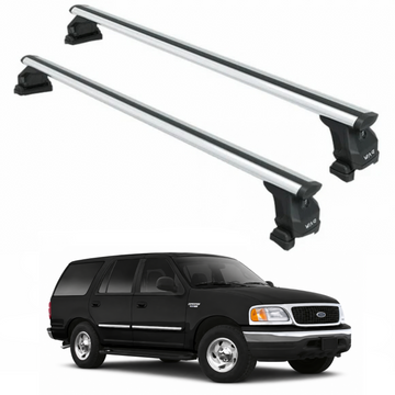 For Ford Expedition (UN93) 1997-2002 Roof Rack Cross Bars Fix Pro, Silver